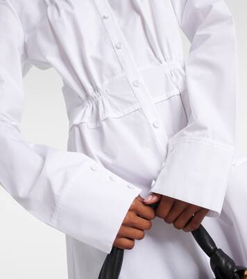 Pleated cotton shirt dress | Jil Sander