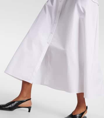Pleated cotton shirt dress | Jil Sander