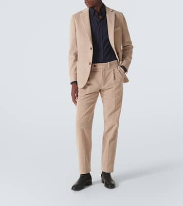 Cotton corduroy straight pants | Slowear