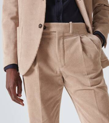 Cotton corduroy straight pants | Slowear