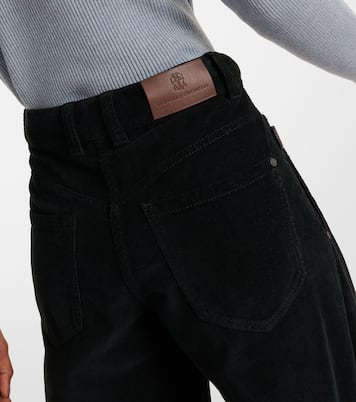 Gerade Hose aus Samt | Brunello Cucinelli