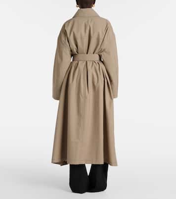 Trench in misto lana a quadri | CO