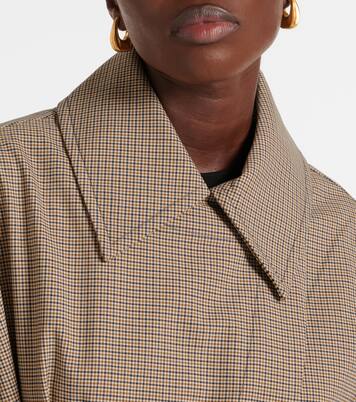 Trench in misto lana a quadri | CO