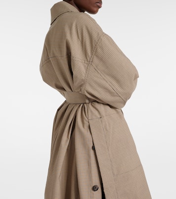 Trench in misto lana a quadri | CO