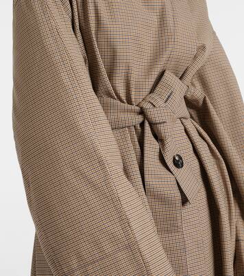 Trench in misto lana a quadri | CO