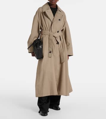 Trench in misto lana a quadri | CO