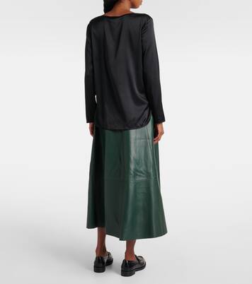 Moldava silk-blend satin top | Max Mara