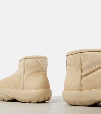 Snap Mini shearling-lined suede ankle boots | Bottega Veneta