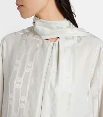 Schluppenbluse aus Satin | Tod's