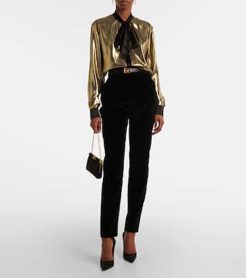 Blusa in misto seta con lamé  | Dolce&Gabbana