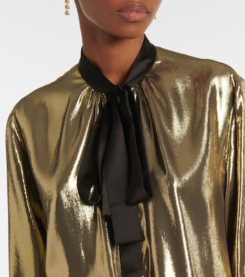 Blusa in misto seta con lamé  | Dolce&Gabbana