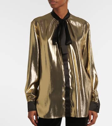 Blusa in misto seta con lamé  | Dolce&Gabbana