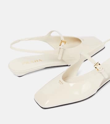 Ballerine slingback in vernice | Prada