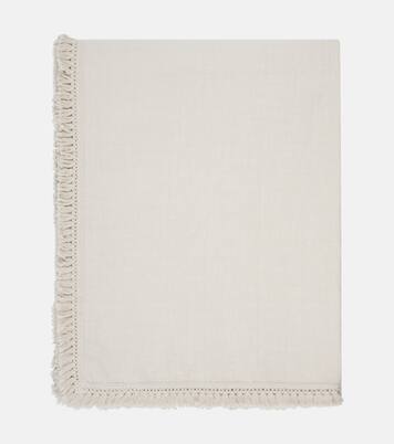 Fringed Medium linen tablecloth | Once Milano