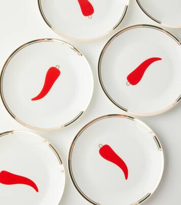 Chilli Pepper set of 6 bread plates | Bitossi