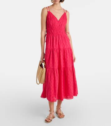 Robe midi Freya en coton à pois | Ulla Johnson