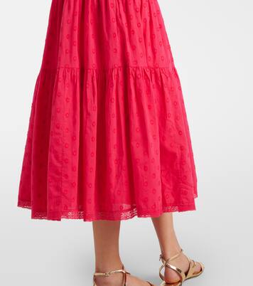 Robe midi Freya en coton à pois | Ulla Johnson