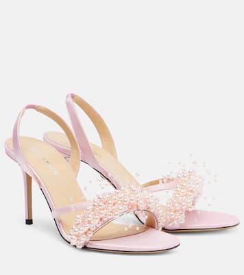 Floating Pearl 85 satin sandals | Mach & Mach