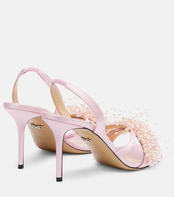 Floating Pearl 85 satin sandals | Mach & Mach