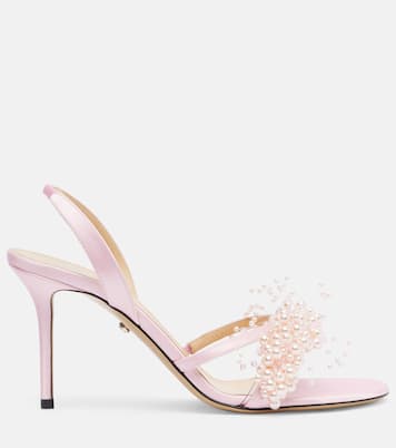Floating Pearl 85 satin sandals | Mach & Mach