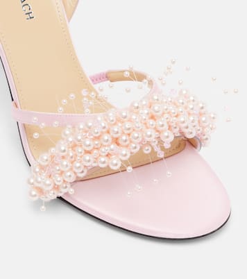 Floating Pearl 85 satin sandals | Mach & Mach