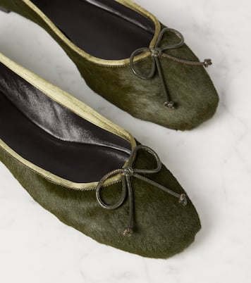 Charlotte calf hair ballet flats | Khaite
