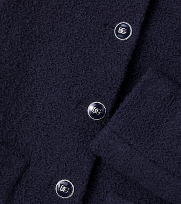 DG wool-blend bouclé coat | Dolce&Gabbana Kids