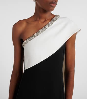 Robe longue en crêpe de satin à ornements | Roland Mouret