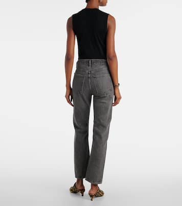 High-Rise Straight Jeans 90s Pinch Waist Crop | Agolde