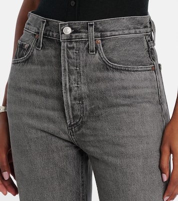 High-Rise Straight Jeans 90s Pinch Waist Crop | Agolde