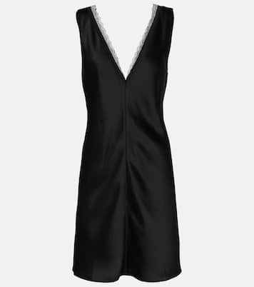 Robe Barb en satin et dentelle | Leset