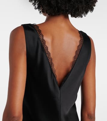 Robe Barb en satin et dentelle | Leset