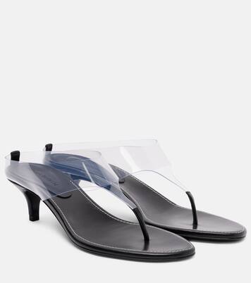 45 leather-trimmed thong sandals | Magda Butrym