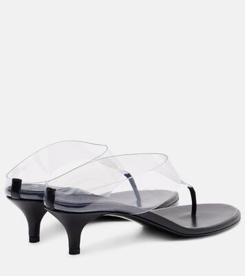 45 leather-trimmed thong sandals | Magda Butrym