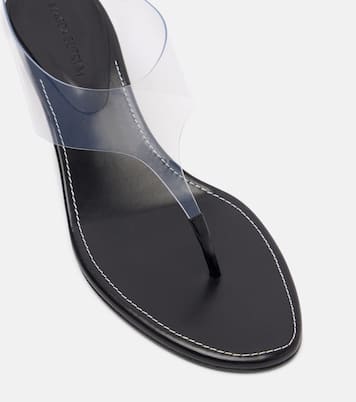 45 leather-trimmed thong sandals | Magda Butrym