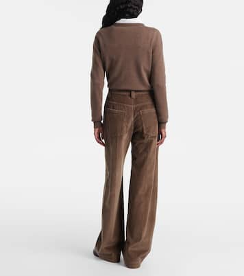 Monili cotton corduroy wide-leg pants | Brunello Cucinelli