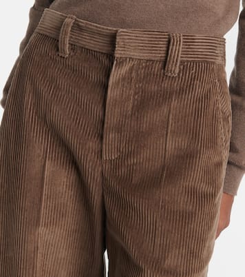 Monili cotton corduroy wide-leg pants | Brunello Cucinelli