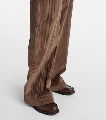 Monili cotton corduroy wide-leg pants | Brunello Cucinelli