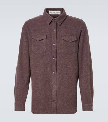 Cashmere shirt with amethyst | God's True Cashmere