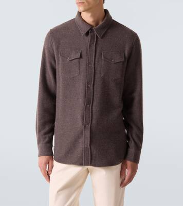 Cashmere shirt with amethyst | God's True Cashmere