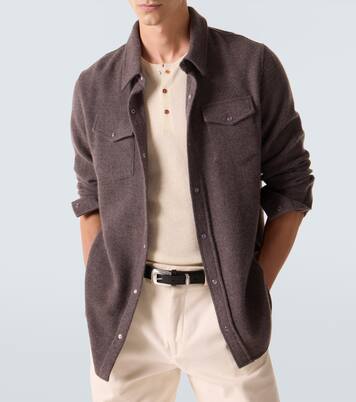 Cashmere shirt with amethyst | God's True Cashmere