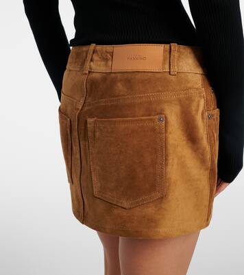 Low-Rise-Minirock aus Veloursleder | 7 For All Mankind