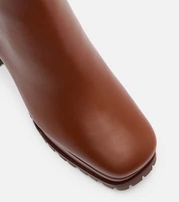 Ankle Boots 70 aus Leder mit Shearling | Gianvito Rossi