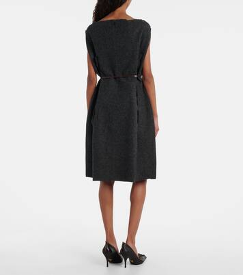 Ruffled virgin wool minidress | Prada