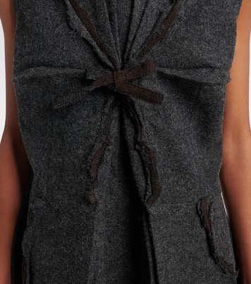 Ruffled virgin wool minidress | Prada