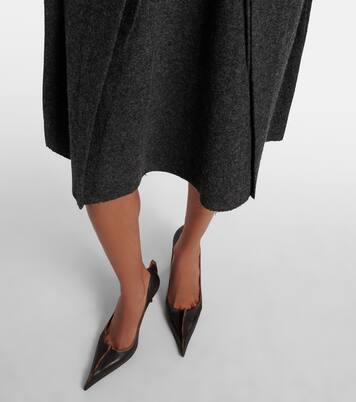 Ruffled virgin wool minidress | Prada