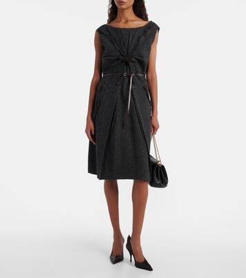 Ruffled virgin wool minidress | Prada