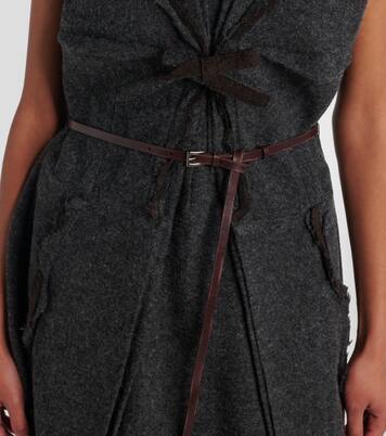 Ruffled virgin wool minidress | Prada
