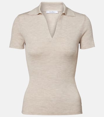 Albero ribbed-knit wool polo shirt | Max Mara