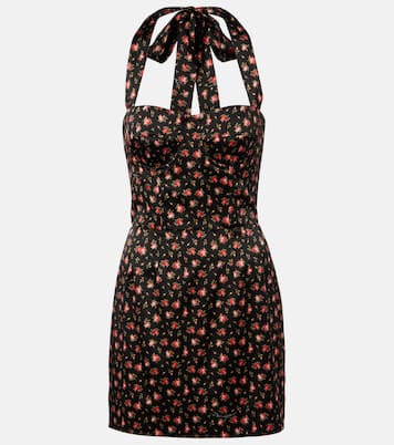 Abito corto in raso di misto seta con scollo all’americana | Dolce&Gabbana